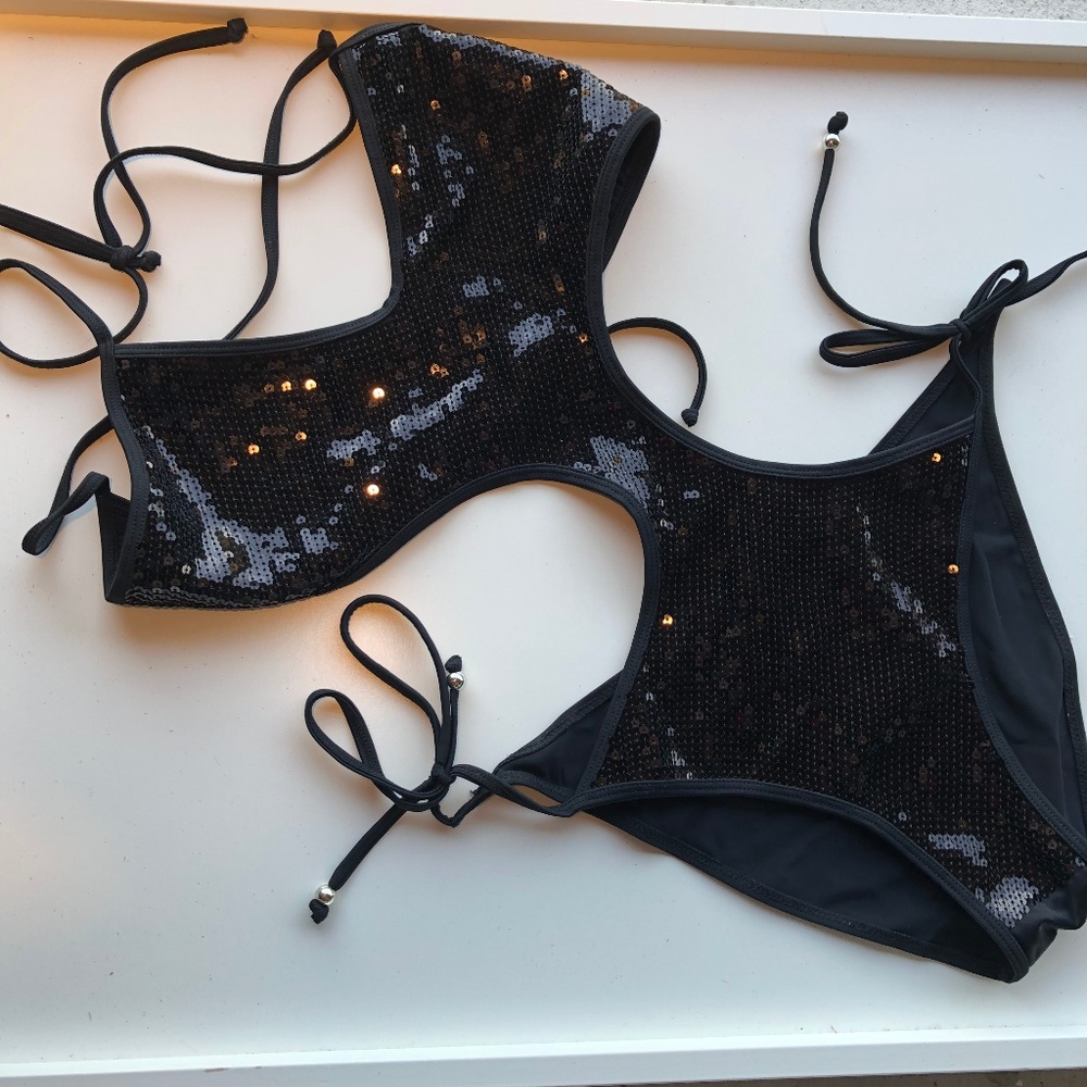 Shimmer Guess One Piece Black Bathing Suite